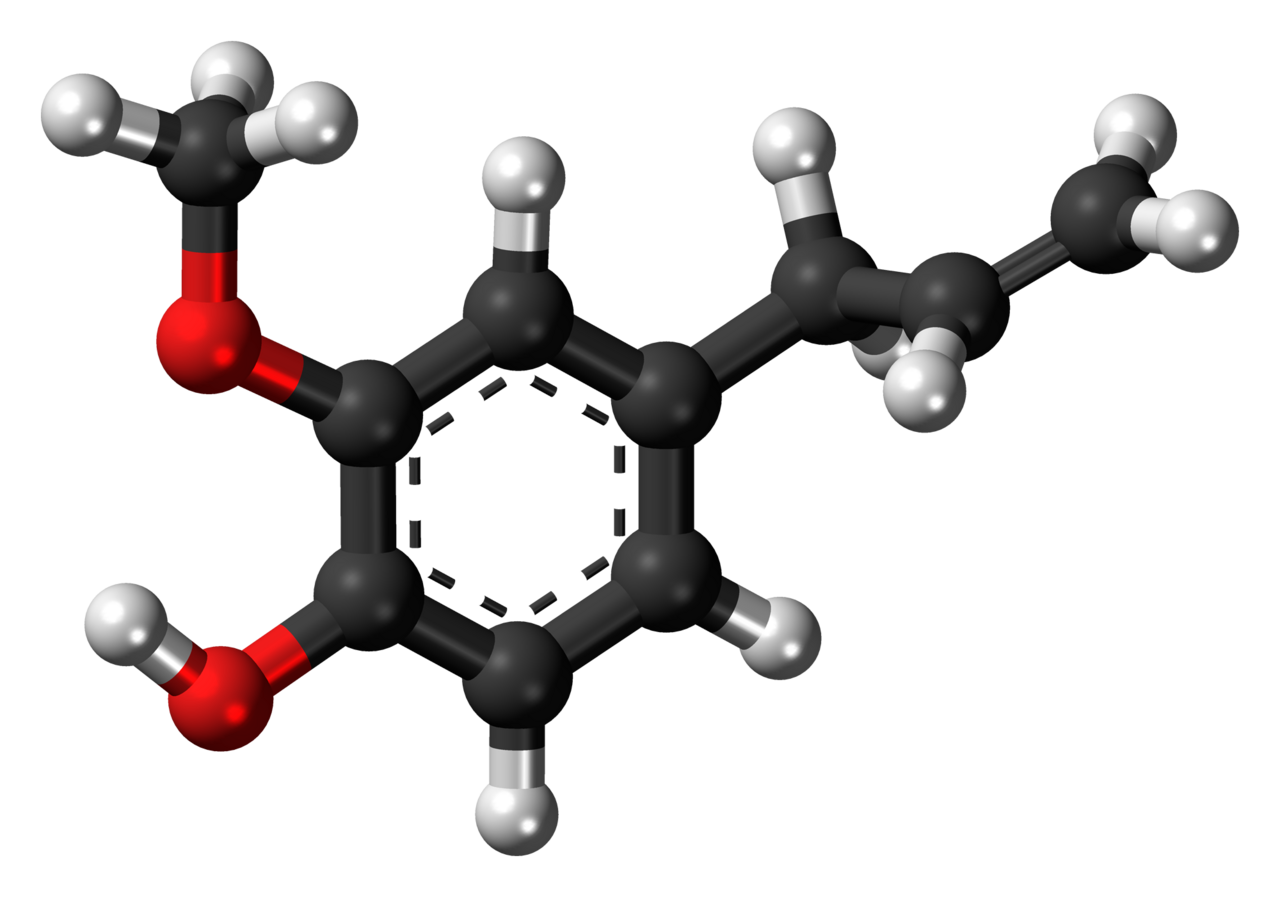 Modele 3D de la molecule d'eugenol